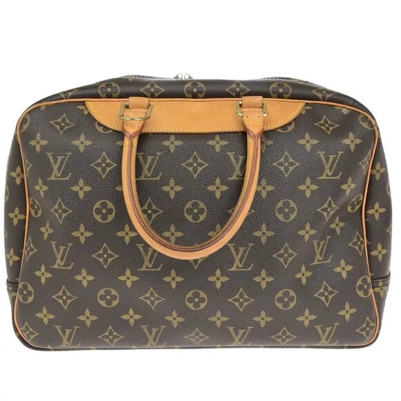 AUTHENTICITY GUARANTEED LOUIS VUITTON LV Logo Deauville Hand Bag Monogram - Picture 3 of 15